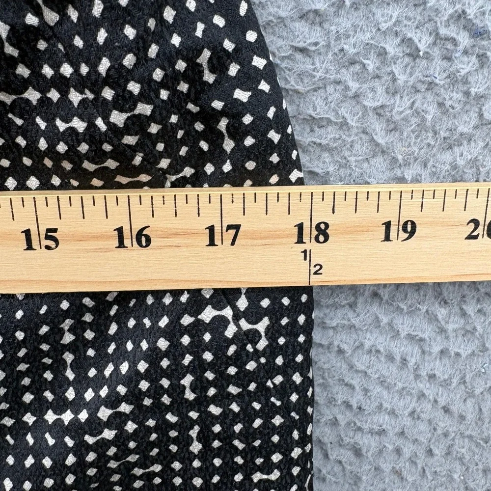 Tory Burch Shift Dress Women Size 4 Black White Sleeveless Buttons Designer  *